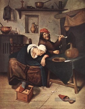 Der Trinker Holländischen Genre Maler Jan Steen Ölgemälde